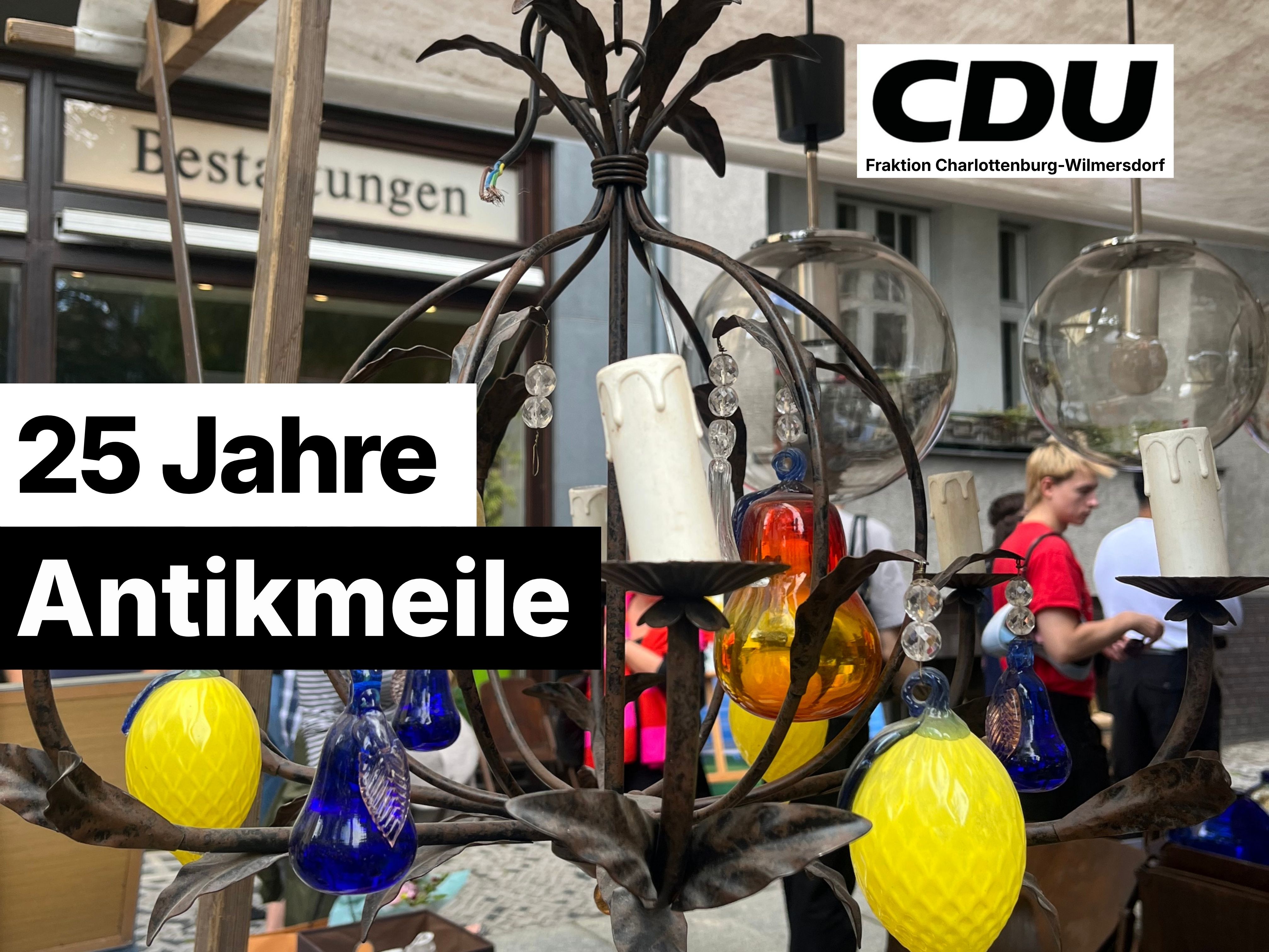 Foto: Bild von der Antikmeile, gemacht von Bezirksverordnetenvorsteherin Judith St�ckler