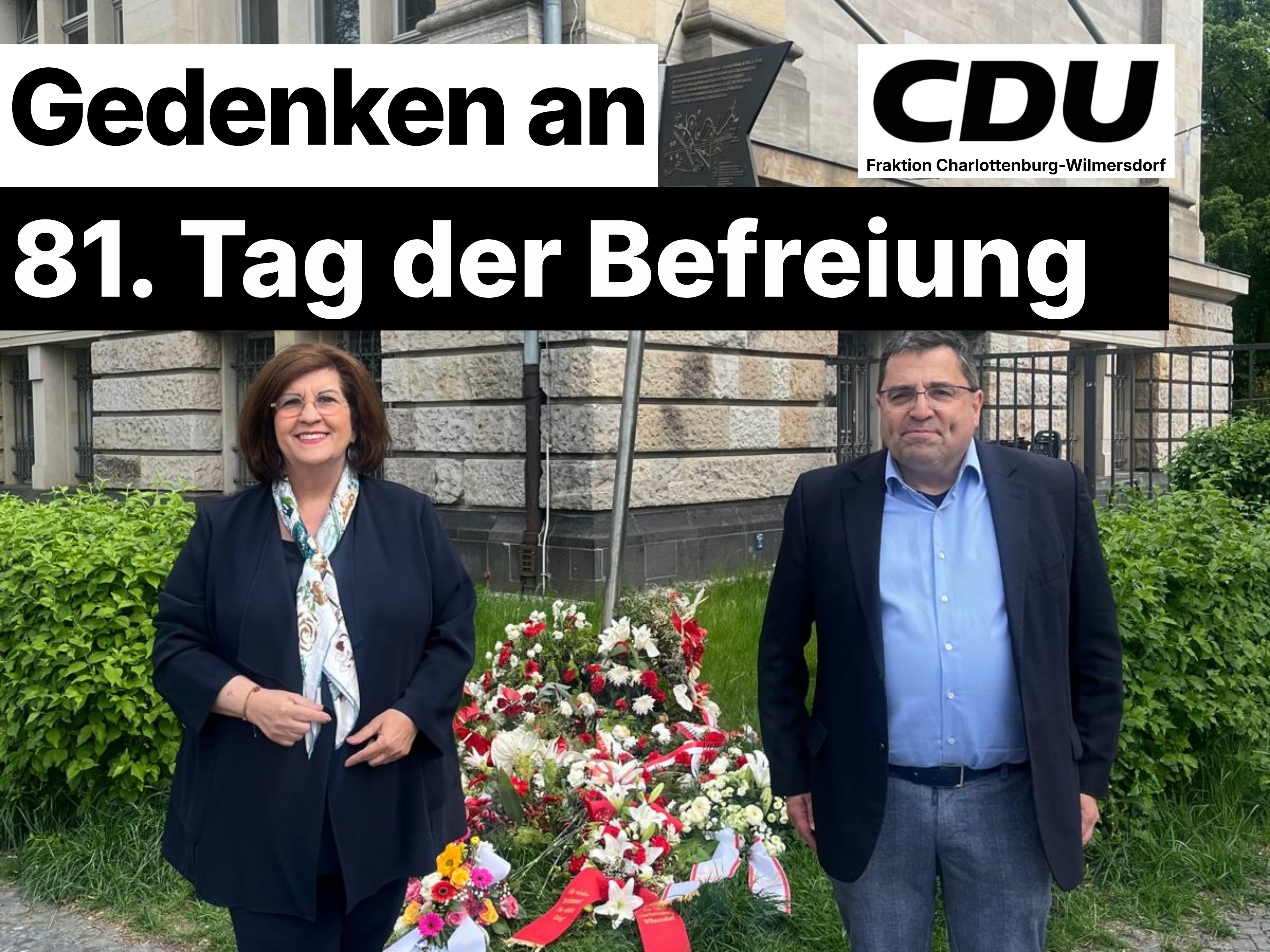 Foto: links Vorsteherin der Bezirksverordnetenversammlung Judith St�ckler, rechts stellv. Fraktionsvorsitzender Manuel Sandvo�