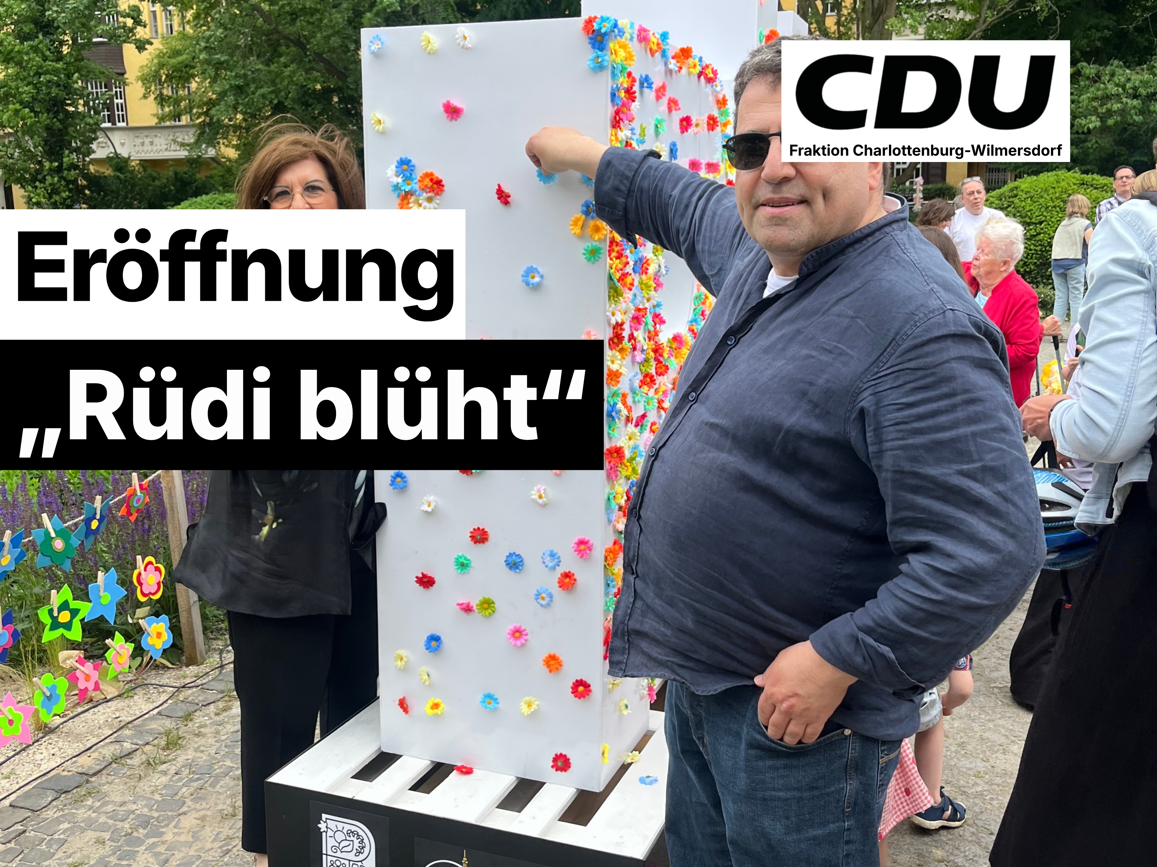 BVV-Vorsteherin Judith St�ckler und stellv. Fraktionsvorsitzender Manuel Sandvo� bei der Er�ffnung